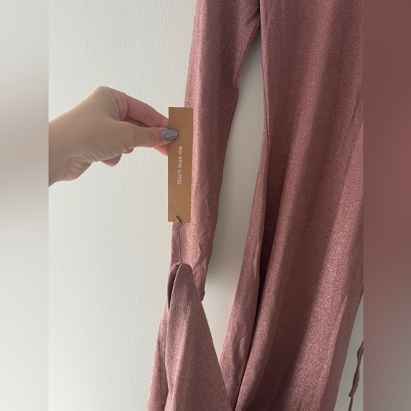 REFORMATION NWT Kinsey Knit Dress in Pink Sparkle S - Picture 11 of 14